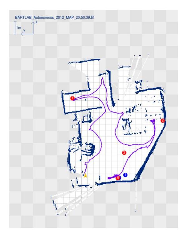 Fig.7. Generated map from Thailand Robot Rescue Championship