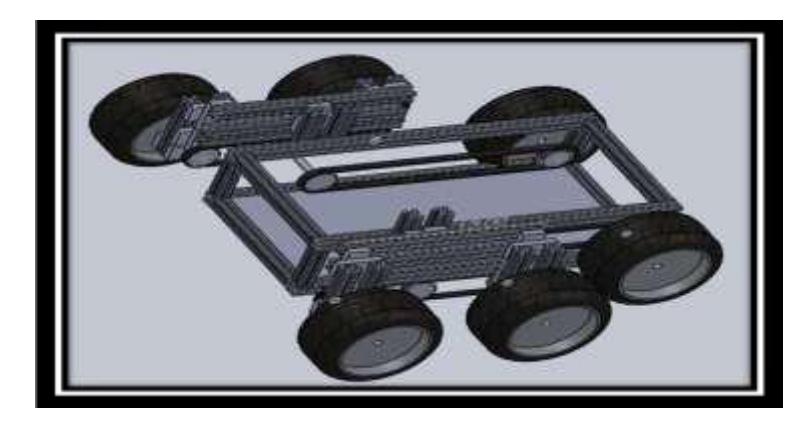 Fig. 8.1 3D robot structure with main tracking system depicted with climb accessories