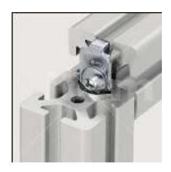 Fig 8.5 Aluminum profile number five used to build all structures.