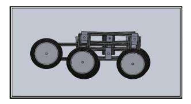 Fig 8.11 Side view of the rescue robot model.