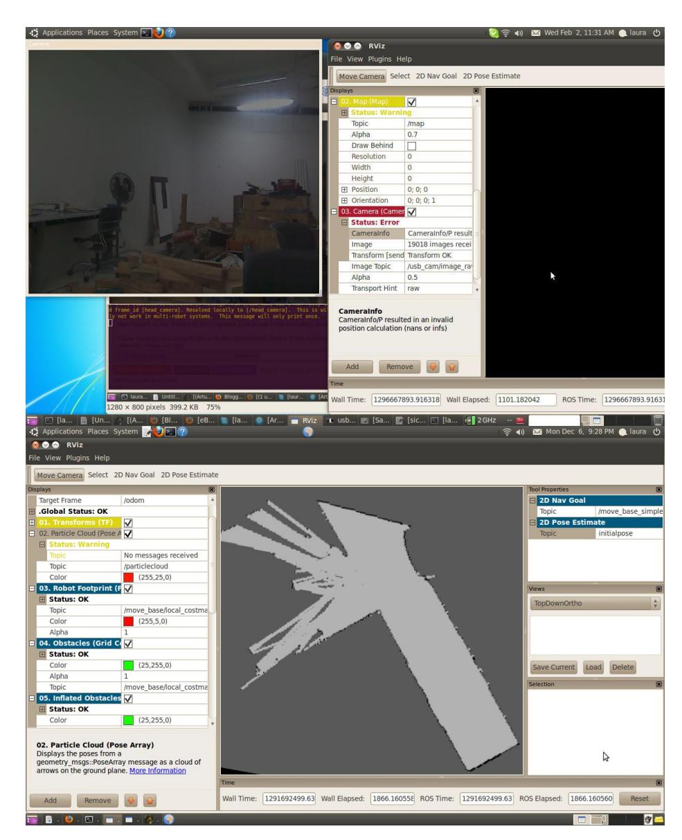 Example of graphical user interface in ROS.
