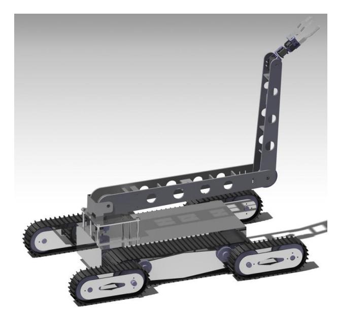 Render of the design for the new robotic platform (Xaac).