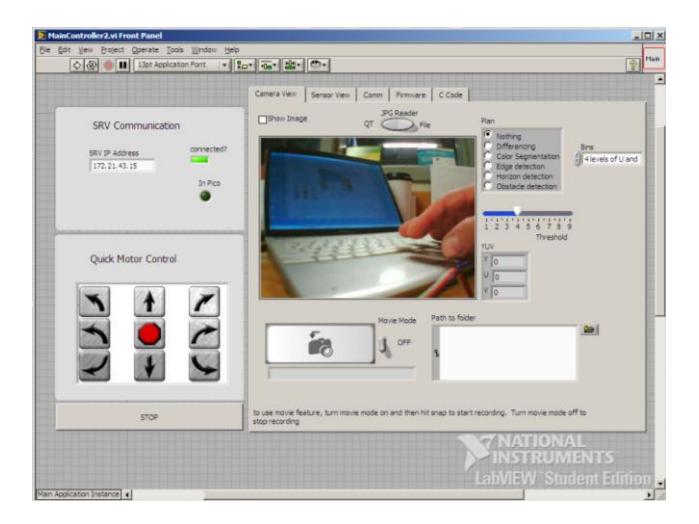 Fig. 1. LabVIEW control interface.