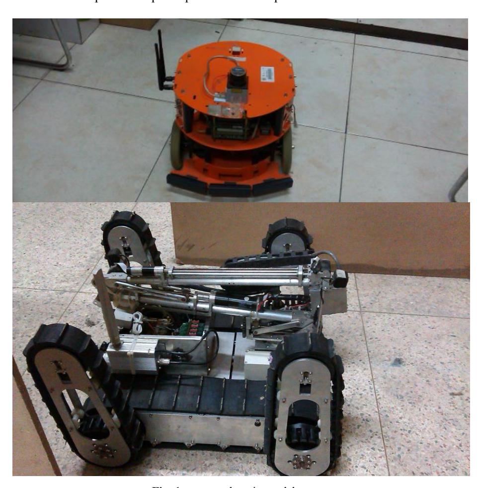 Fig. 1. rescue robots in our laboratory