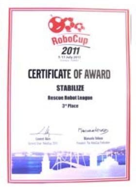 Competition result in the World RoboCup Rescue 2011