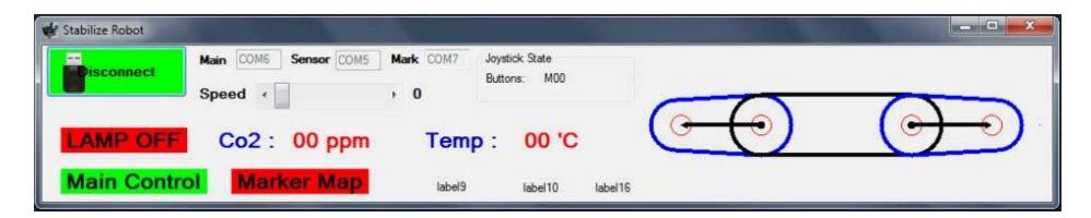 GUI monitor screen.