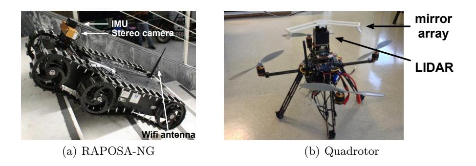 Fig. 1. Robots used by the SocRob-RESCUE team.