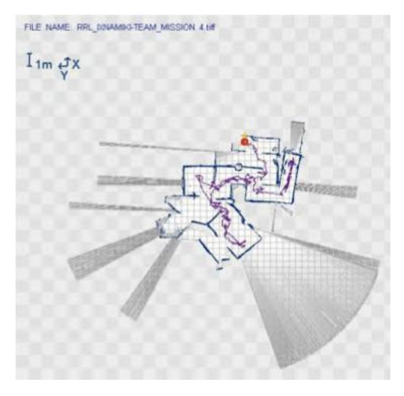 Fig. 3 Example of a map obtained by the laser sensor.