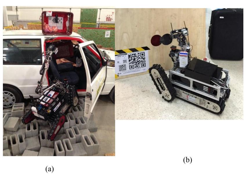 BART LAB Rescue Robots (a) Tele-operative robot is call TeleOp V (b) Autonomous Robot is call AutoBot III