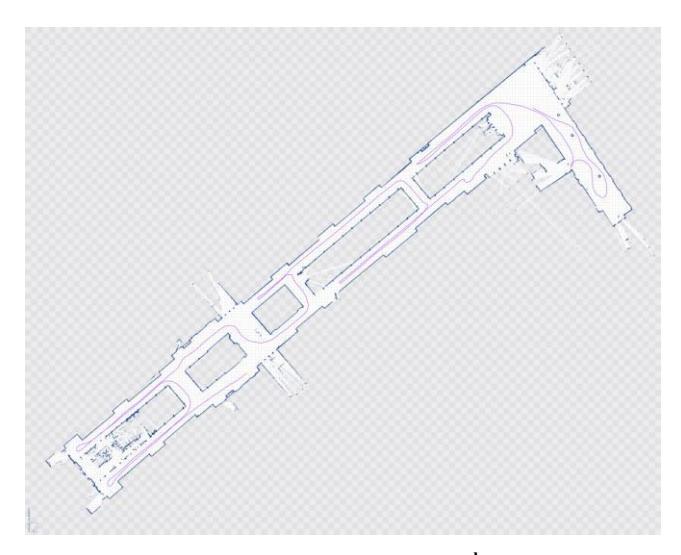 Figure 2: Large scale GeoTIFF Map from the 3rd floor of the University of Applied Sciences Upper