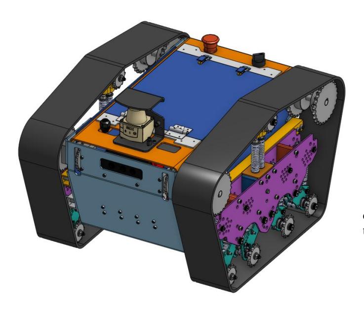 CAD view of our robotic platform (Missing our robotic arm)