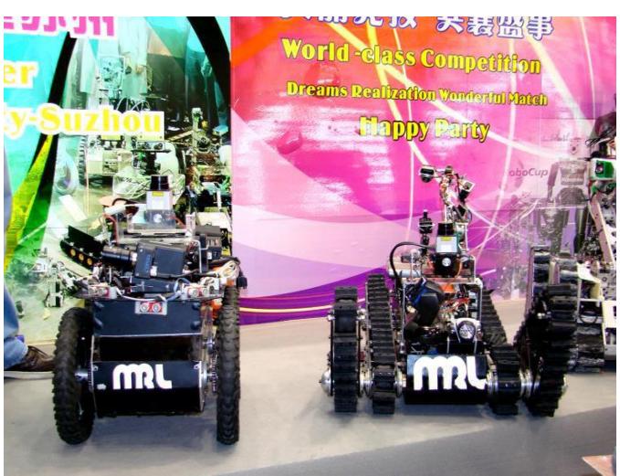 Naji V (Autonomous Robot) and Naji III in Robocup Rescue 2008, China.