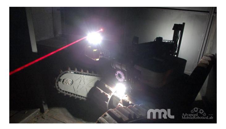 Karo in a dark zone, evaluation test, Qazvin firefighter's training camp, Iran.