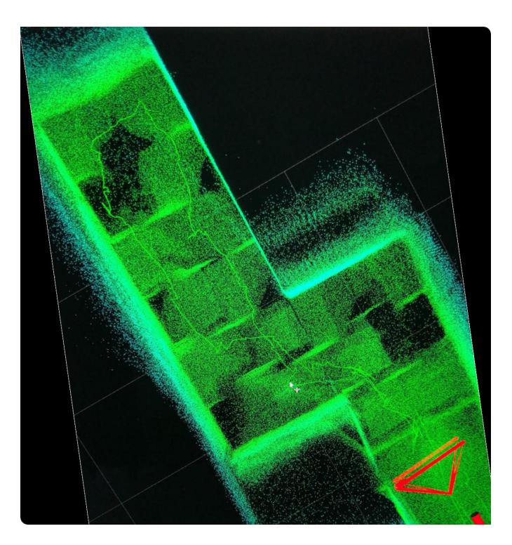 Fig. 2. 3D map build by our robot using our VINS depth software.