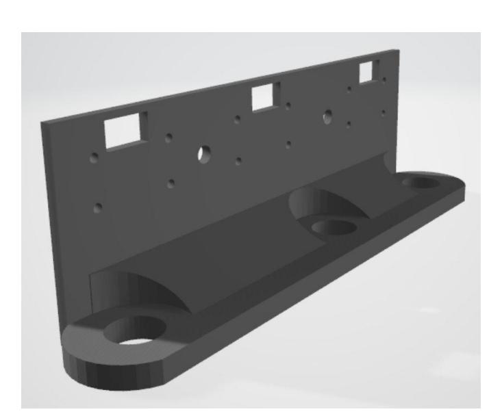 Fig. 5. 3D model 1/2 of the robot main body used for 3D printing and 5-axis CNC machining.