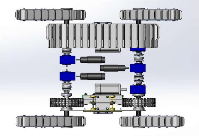 Fig. 12. The topview of the mechanical structure.