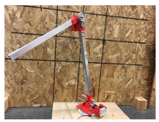Jointed arm with rotation capabilities.