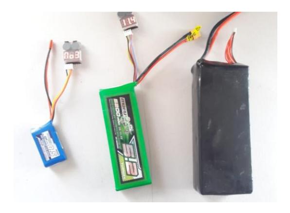 Fig.6 LiPo's used in the project.