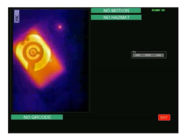 Fig. 6. The image from the thermal camera detects the C gap.