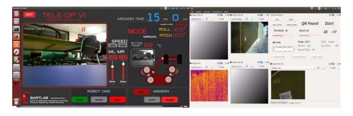 Image shows the framework of (A) GUI of the tele-operative (B) GUI of the autonomous function