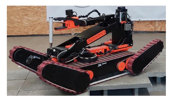 Fig. 1. Rescue Robot called Hurrican at the RoboCup German Open DRZ Edition 2021