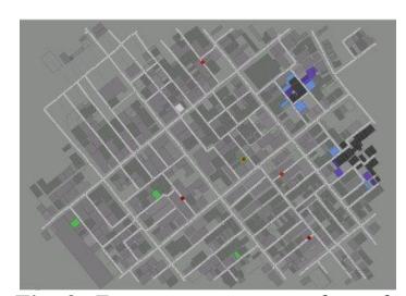 Environment state at the end of one simulation after learning