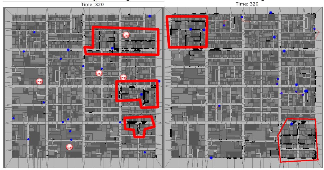 Fig. 3. Teams that clear a lot won't reach to some parts.