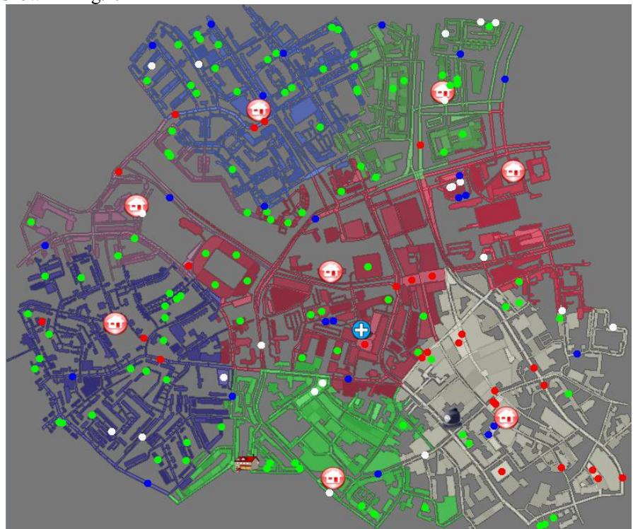 Figure 4 Map partition for Eindhoven