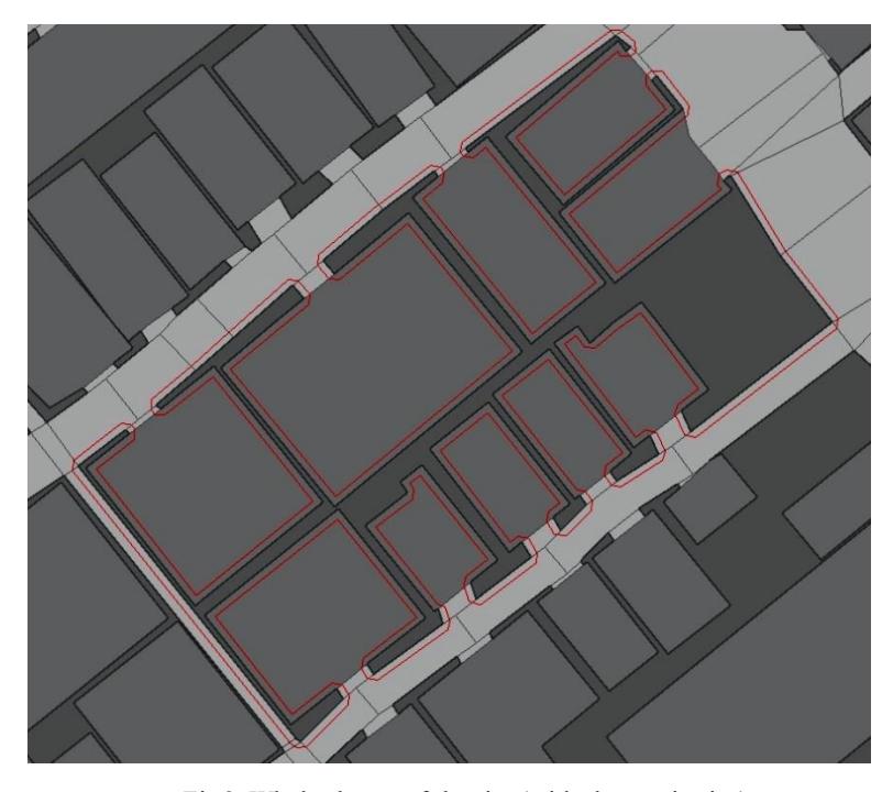 Whole shapes of the city (with changes in size)