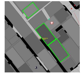 Fig.7 Area obtained considering the location of a building in relation to accessibility from an agent.