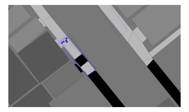 Figure 4: Five agents are on the same road