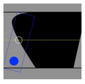 Fig. 2. Clearing towards the intersection of blockade and POV