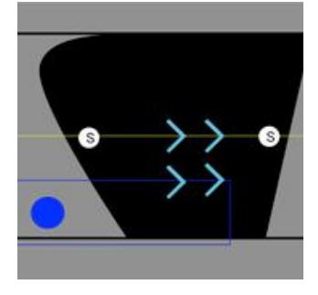 Fig. 3. Clearing parallel to the path