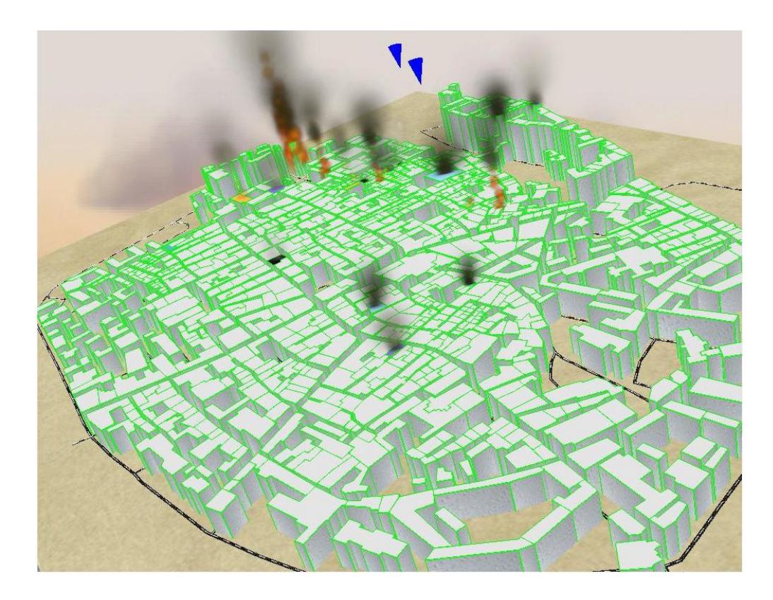 Fig. 4. 3D view of the Foligno map.