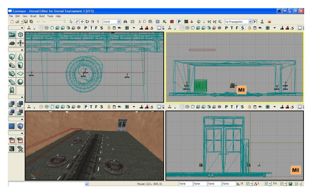 Figure 1: Screen shot of Unreal Tournament 3 editor.