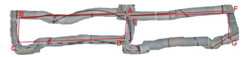 Visual map created by the mapping method. Camera images are taken by the AR.Drone, flying at approximately 70cm altitude.