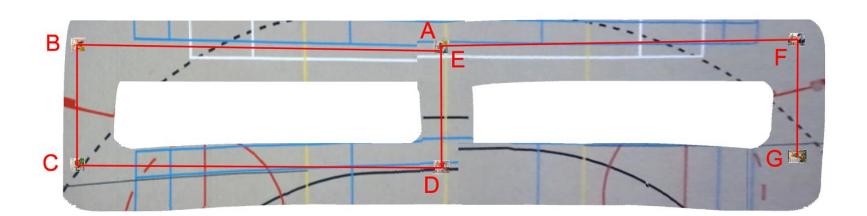 Visual map created by the mapping method. Camera images are taken by the simulated AR.Drone, flying at approximately 85cm altitude.