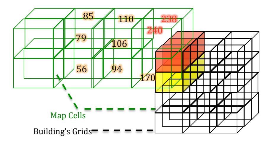Figure 9 Building clustering for select fire zone