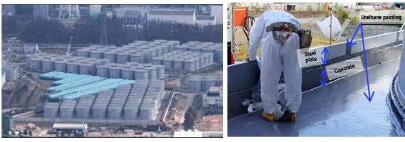 Tanks in the Fukushima Daiichi Nuclear Plant. The tanks are used to store contaminated water.