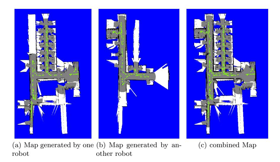 Fig. 1. Map resulting from an autonomous exploration of the 2006 Competition world