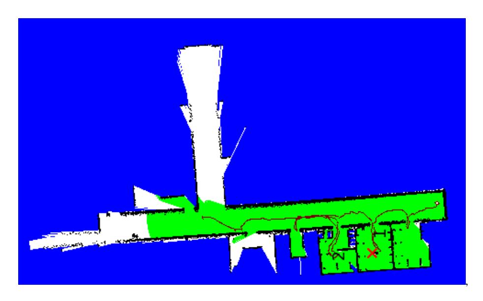A map with exploration of cleared area.