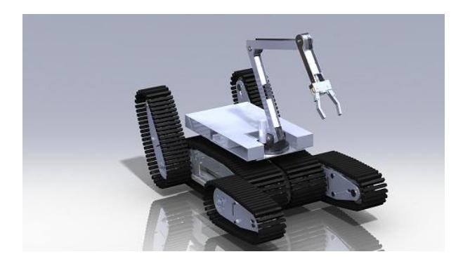 Fig. 2. Solid Model of Pasargad Autonomous Rescue Robot