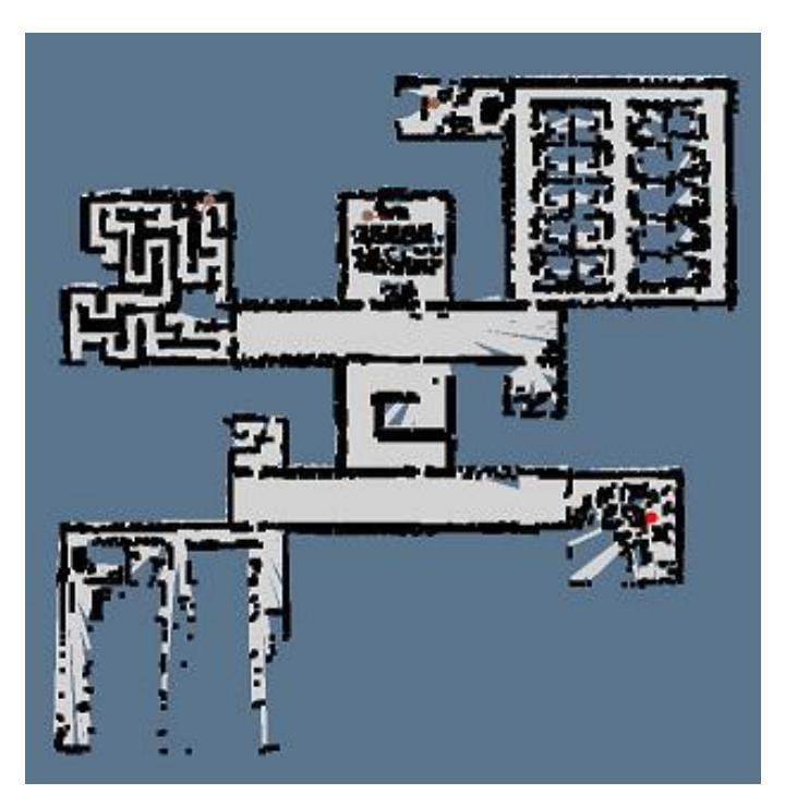 Fig. 4 Sample Map Generated in USARSIM Environment