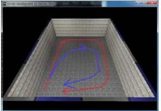Fig. 2. simulation map1 Fig. 3. 2D map1, use one robot