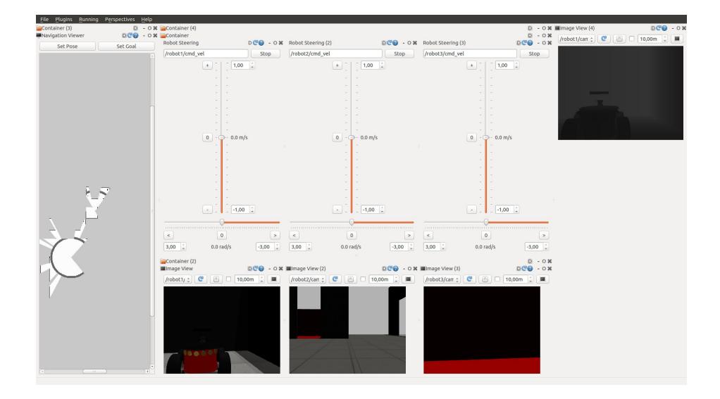 Fig. 1. Basic control interface based on RQT.