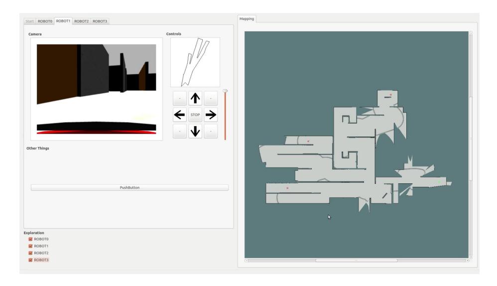 Basic control interface based on RQT.