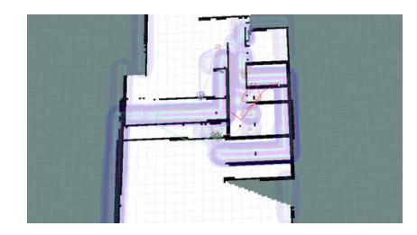 Fig. 4: rrt exploration with 3 robots autonomously exploring the world