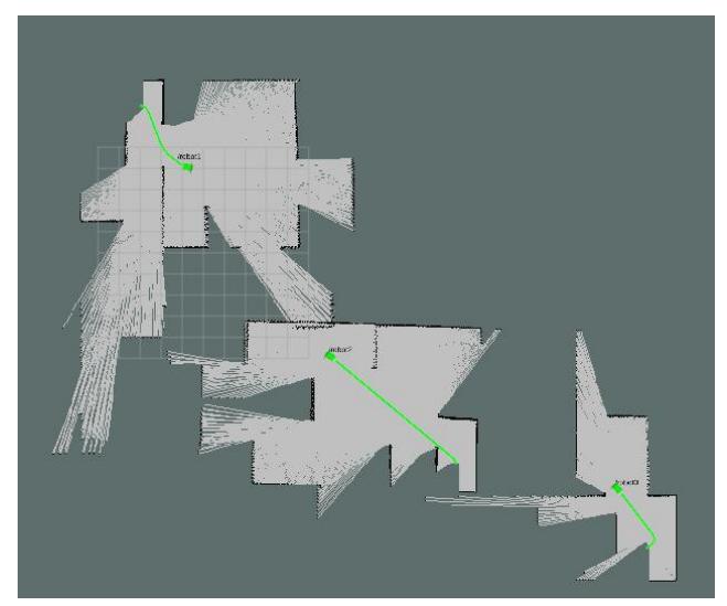 Fig 4. Merged maps of spawned robot