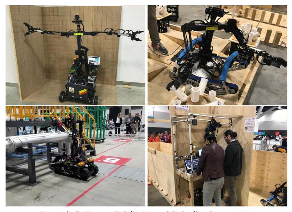 Fig. 1: ATR Kent at WRS 2018 and RobuCup Rescue 2019