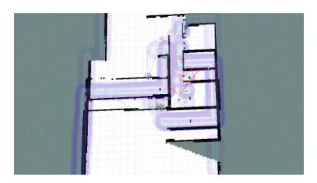 Fig. 4: rrt exploration with 3 robots autonomously exploring the world